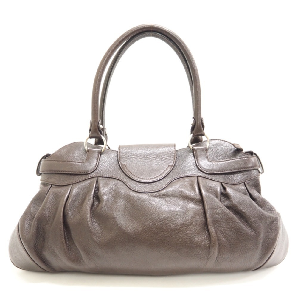 Salvatore Ferragamo/Salvatore Ferragamo AU-21 5370 Gancini Handbag Brown Women's - Picture 2 of 12
